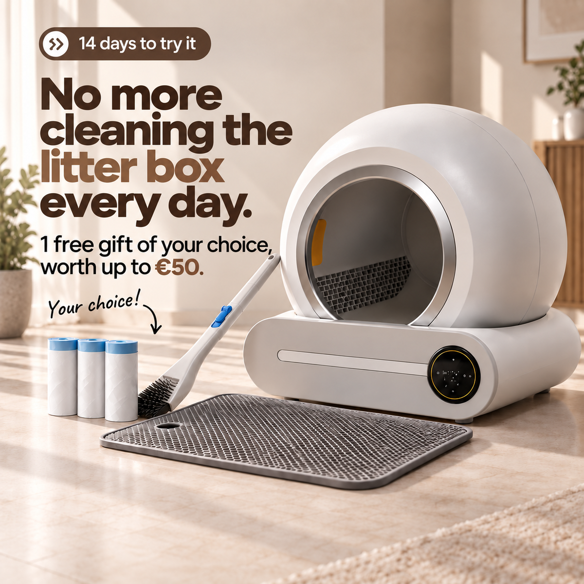CatMatik Halo — Smart self-cleaning litter box