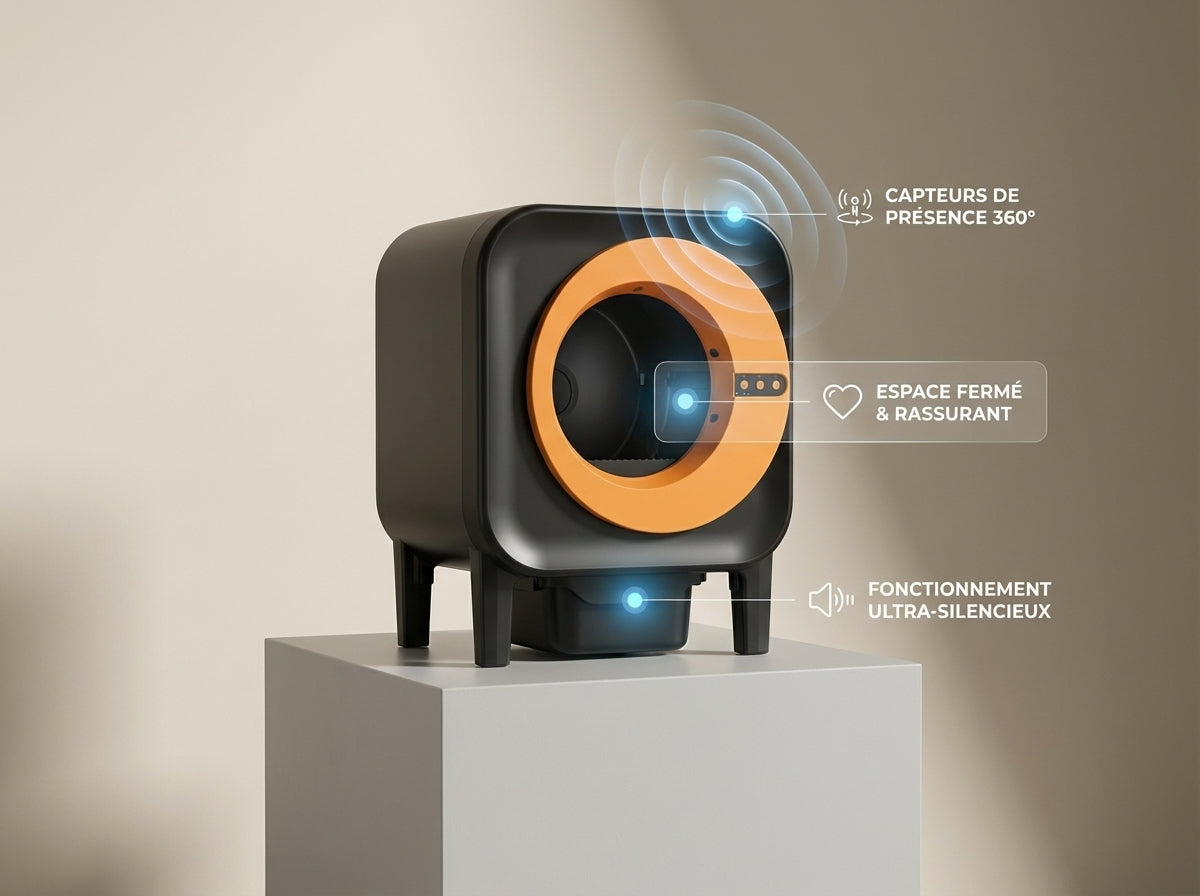 Litière Automatique Anti-Projections - Photo principale