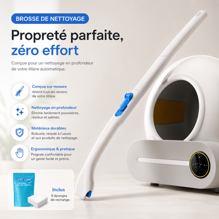 Brosse de nettoyage pour litière automatique
