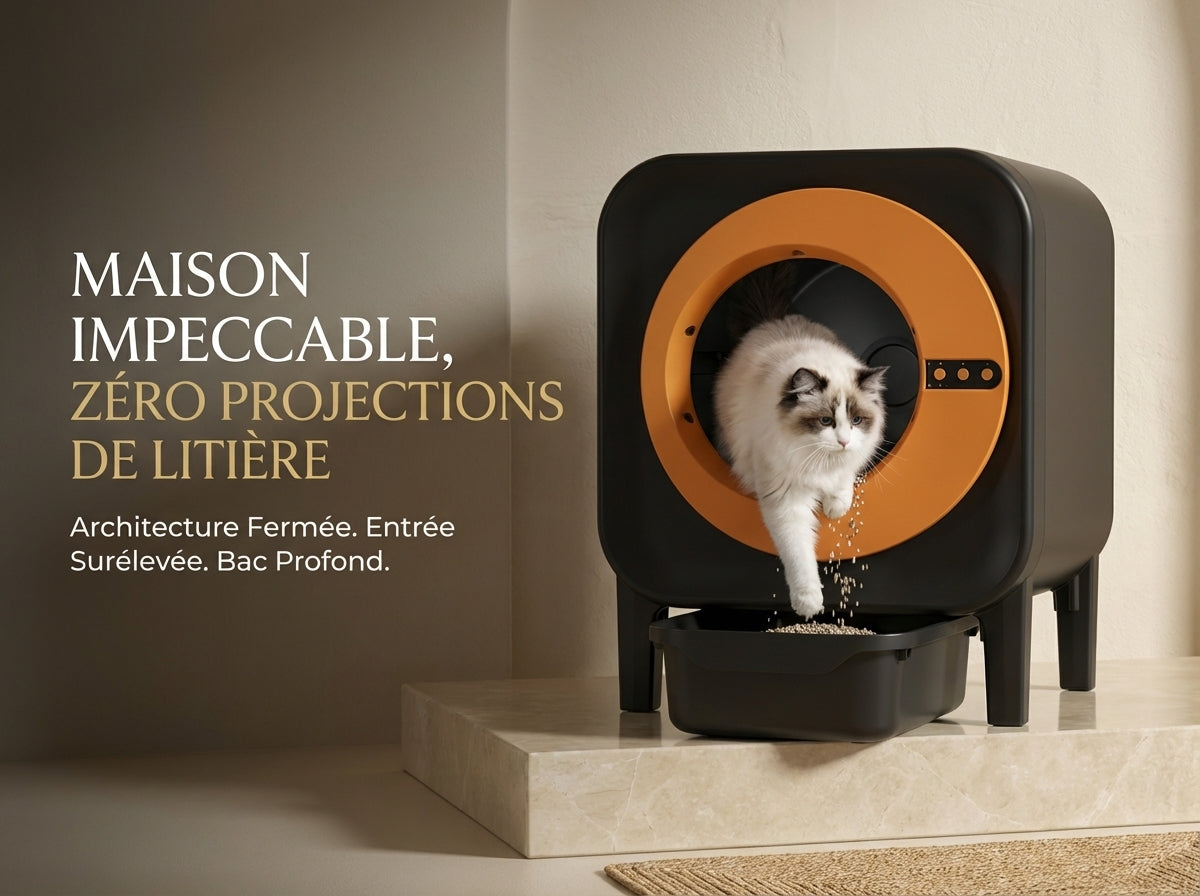 Litière Automatique Anti-Projections - Photo principale