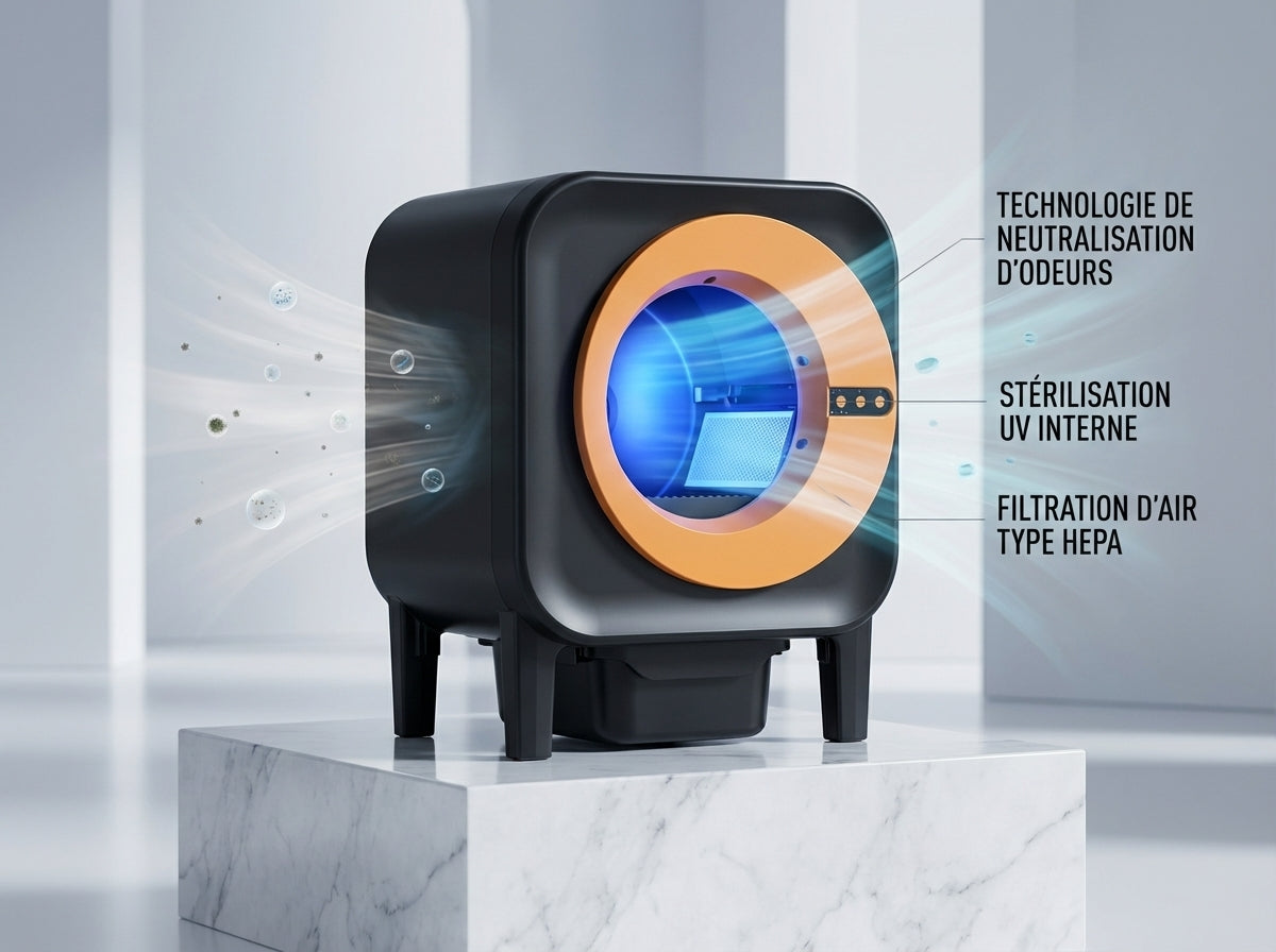 Litière Automatique Anti-Projections - Photo principale