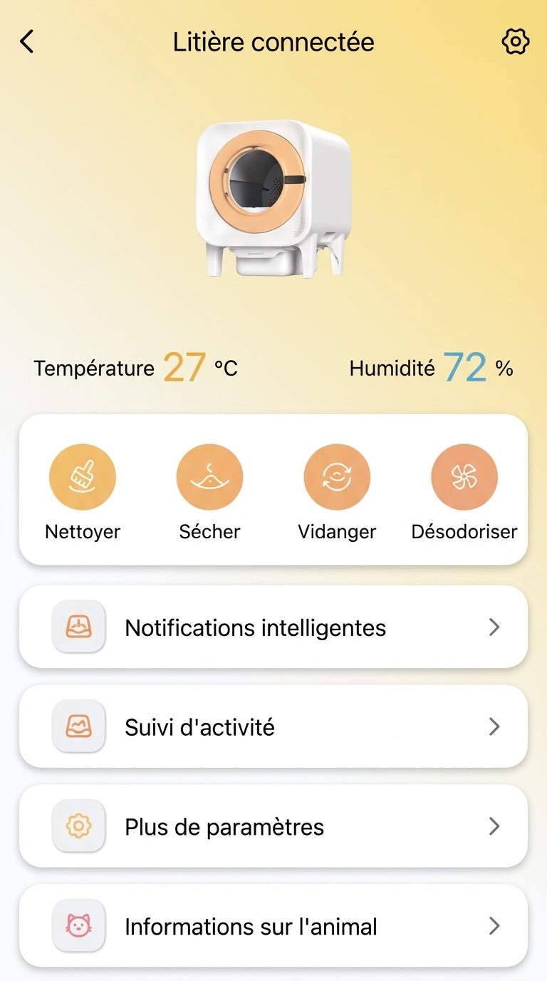 Litière Automatique Anti-Projections - Photo principale
