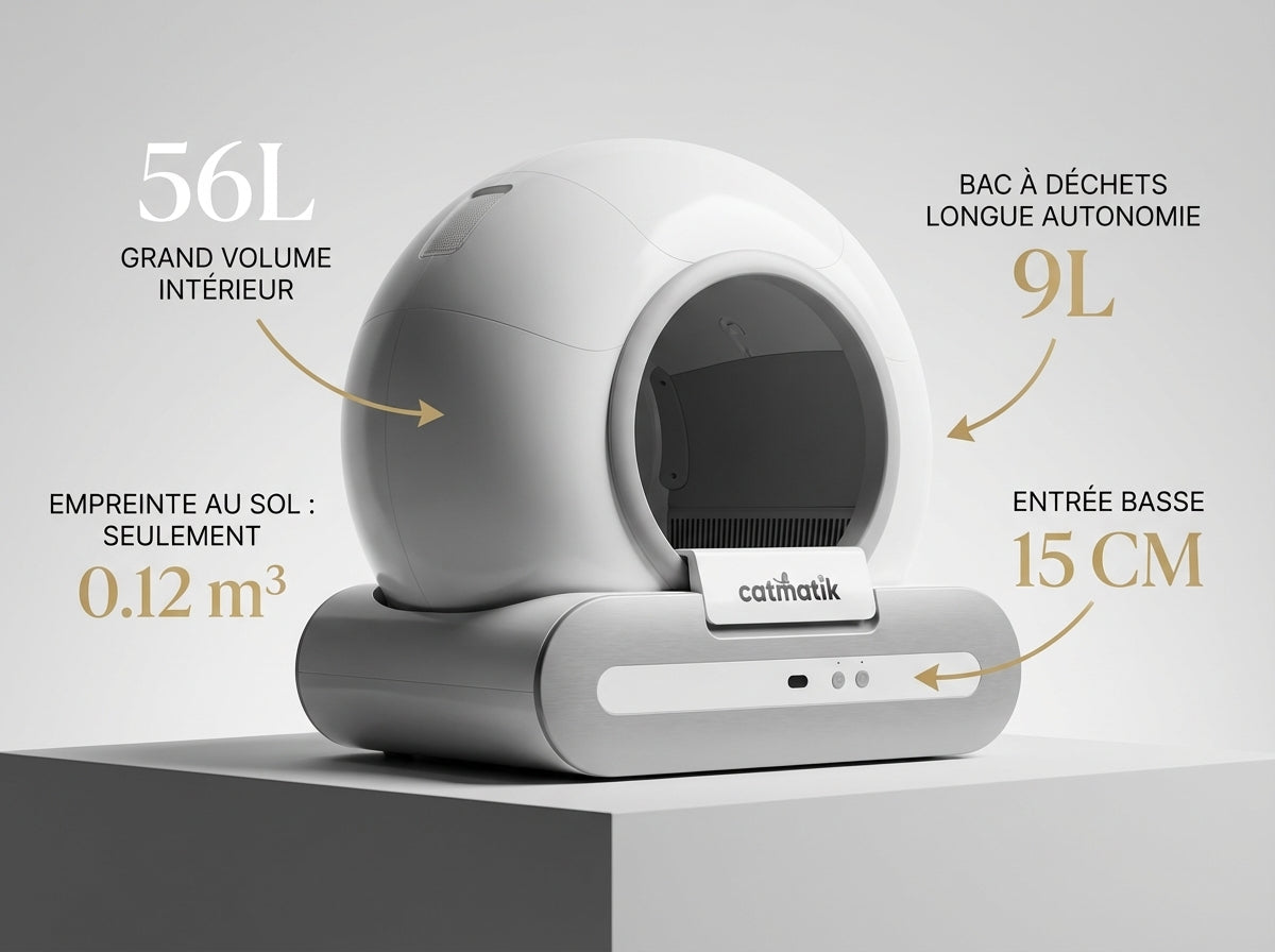 Litière Automatique Connectée Compacte - Photo principale