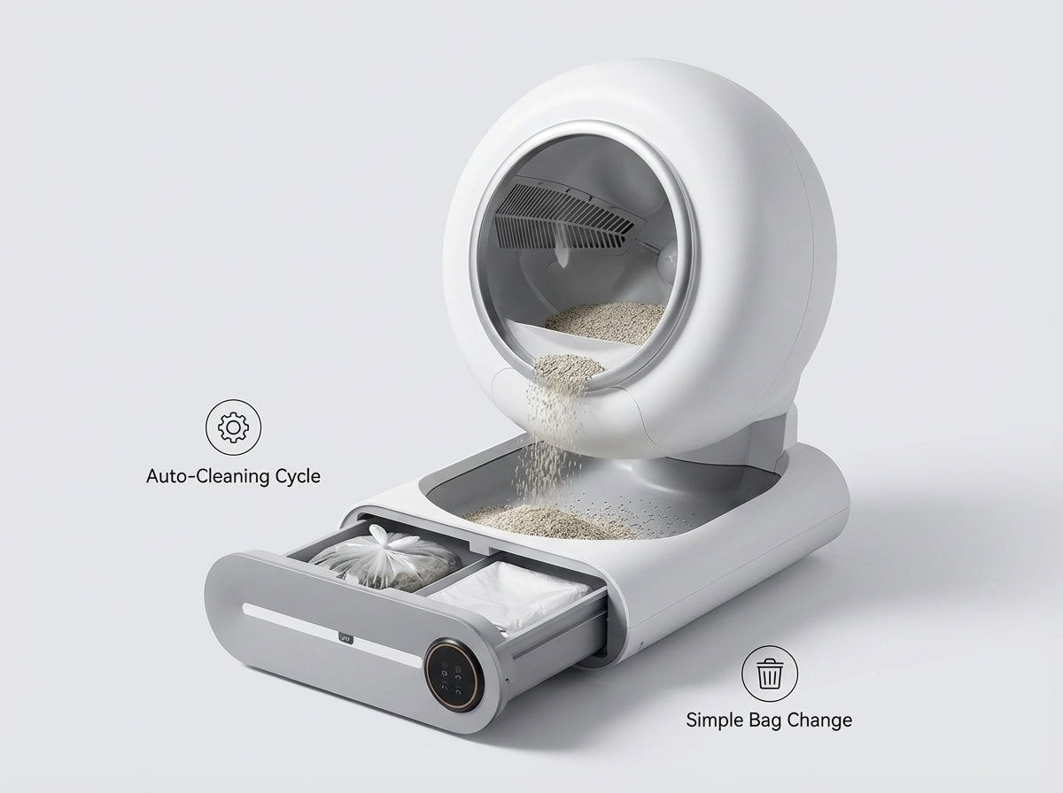 Litière Automatique Fermée Anti-Odeur - Photo principale