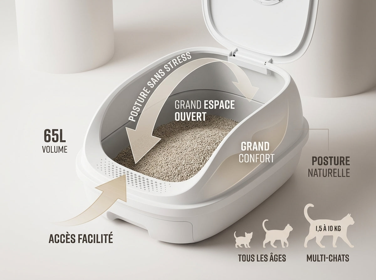 Litière Automatique Haute Sécurité - Photo principale