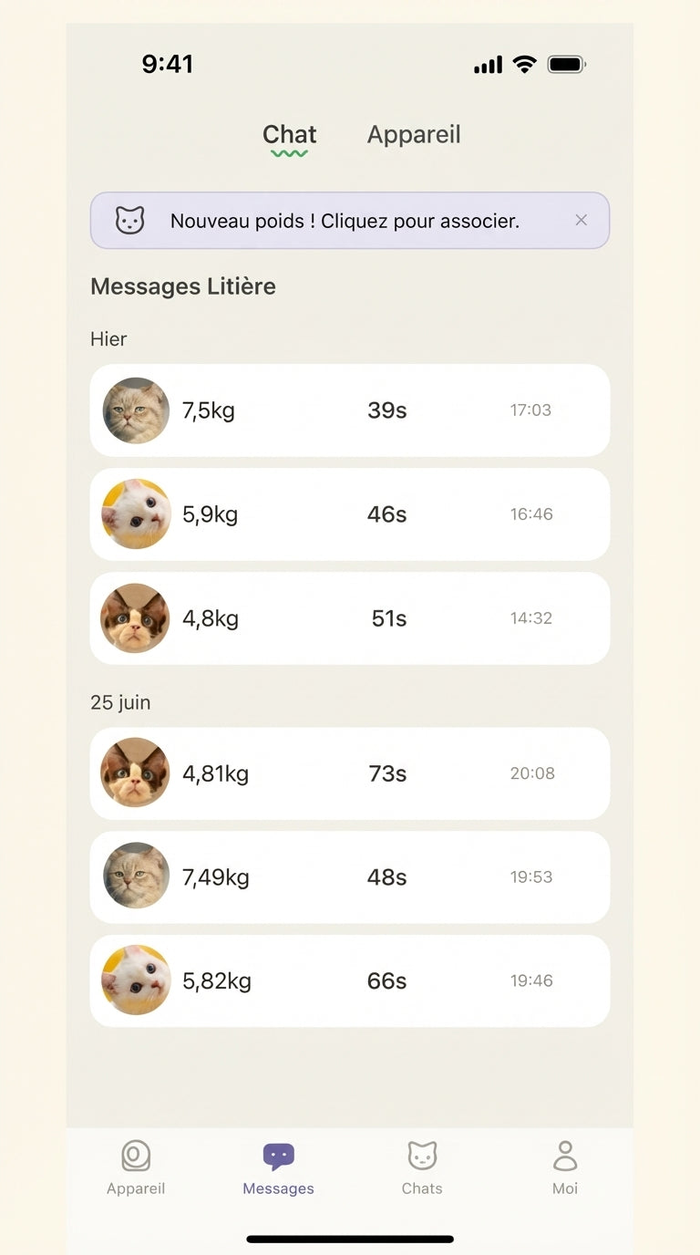 Litière Automatique Multi-Chat Suivi Santé - Photo principale