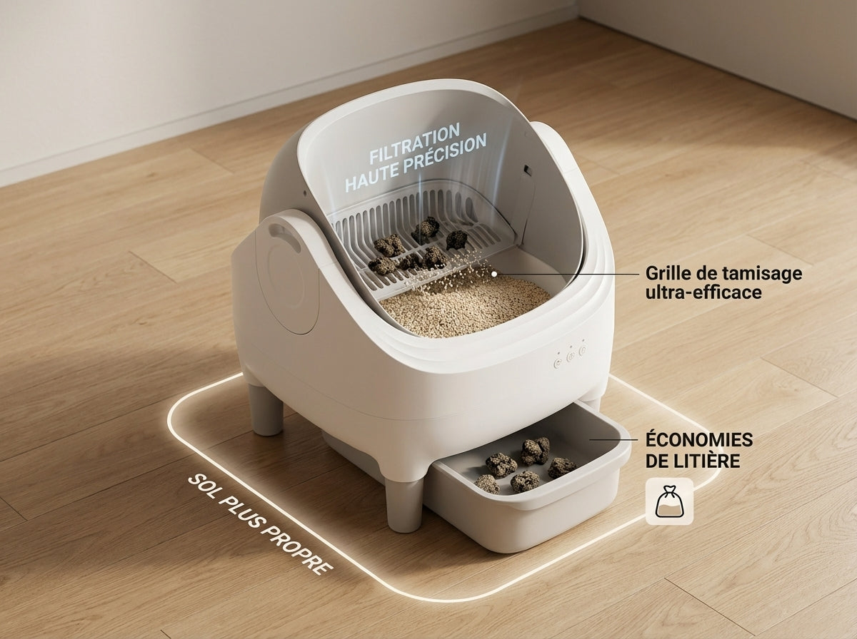 Litière Automatique Ouverte XXL - Photo principale