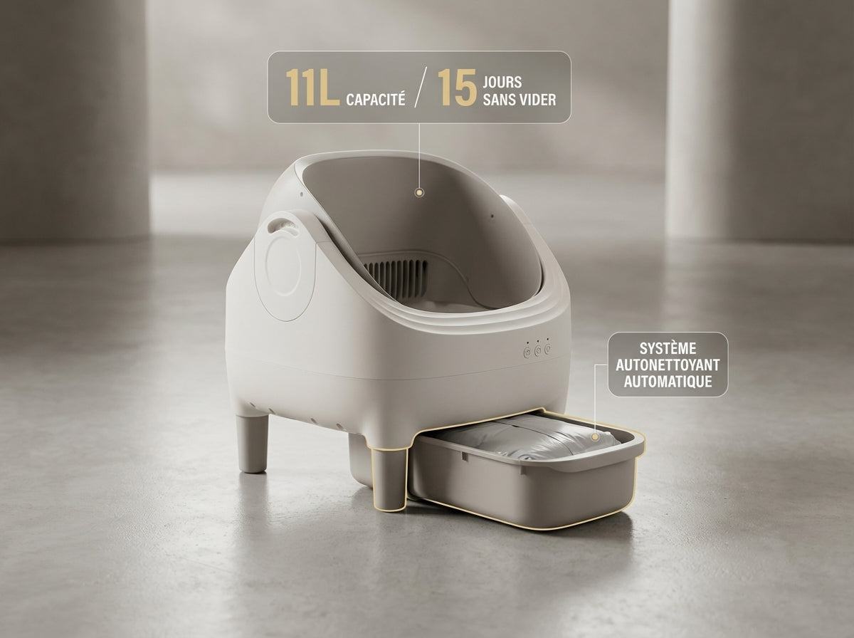 Litière Automatique Ouverte XXL - Photo principale